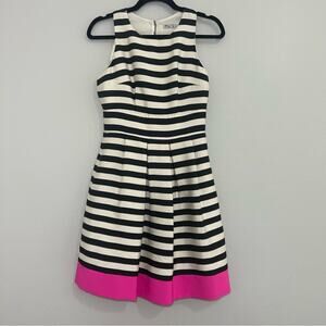 Eliza J Striped Black White Dress Sleeveless Pink Size 2